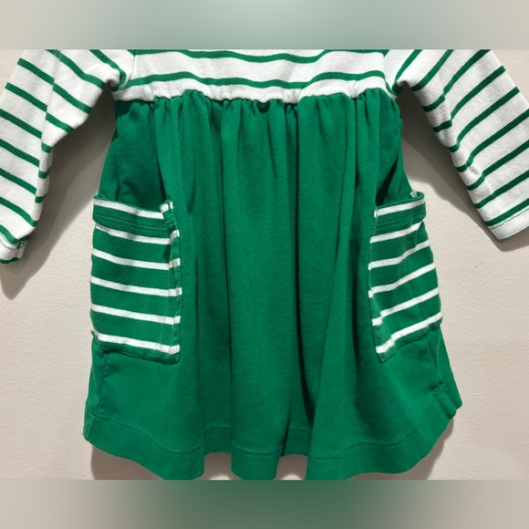 Hanna Andersson Christmas Winter Green White Peppermint Dress, 12-18 Months - Picture 4 of 14